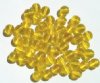 25 8mm Transparent Yellow Round Glass Beads